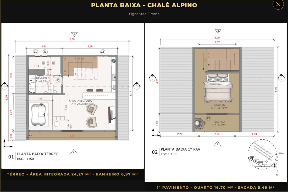 Planta baixa Chalé Alpino